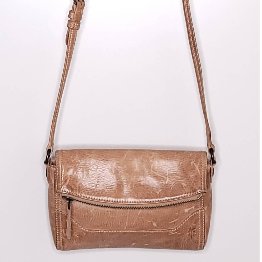 Frye Leather Fold Over Crossbody. Offers accepted